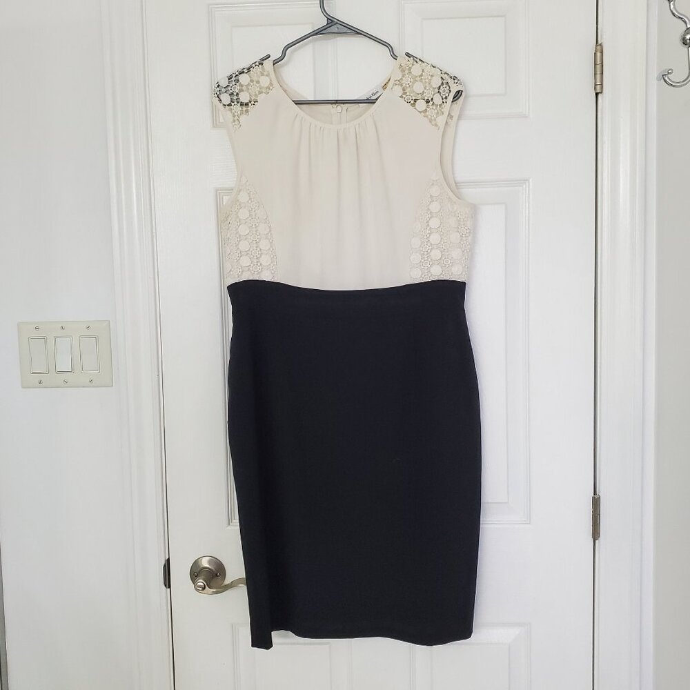 Calvin Klein Black & White Cocktail Dress – Size 12